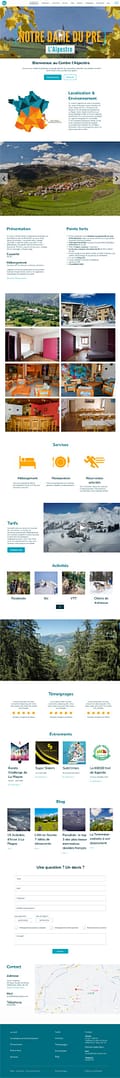 Maquette haute fidelite site web centres d'hebergement temps jeunes / carmen-laura design