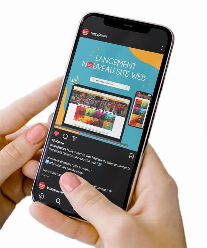 Reseaux sociaux Temps Jeunes / carmen laura design